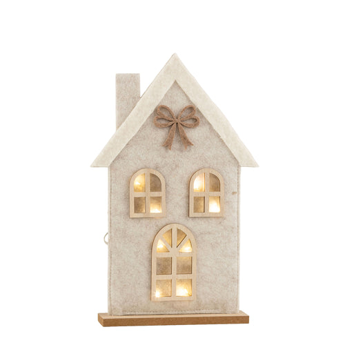 Small illuminated felt house - Grey