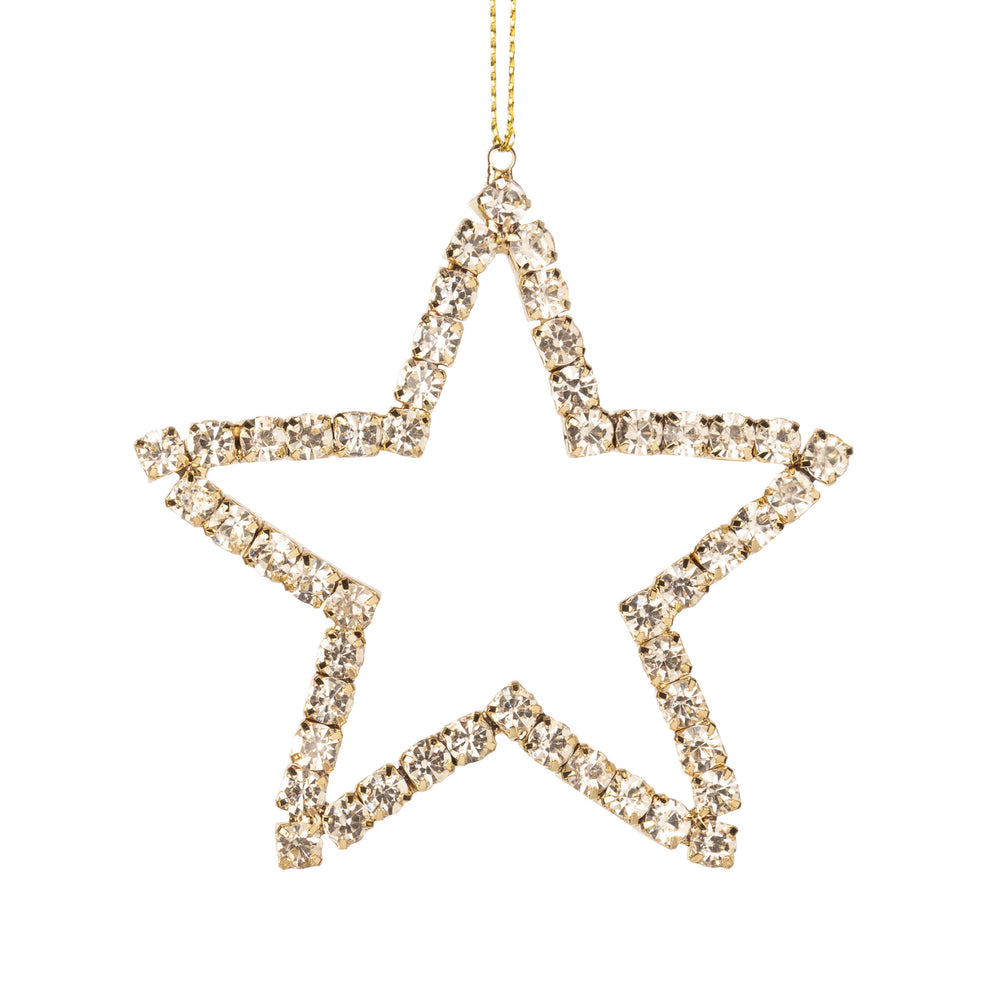 Golden star-shaped ornament - Shiny