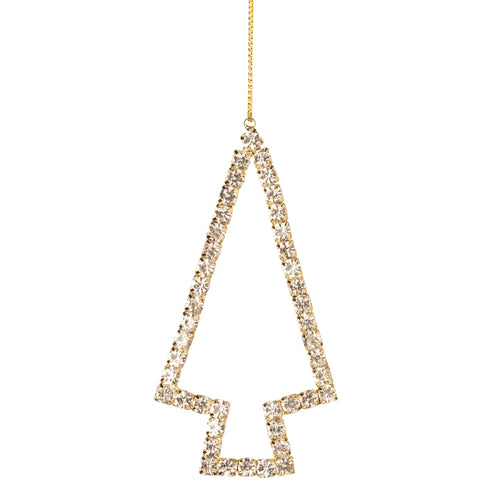 Golden tree-shaped ornament - Shiny