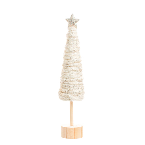 Sapin en laine - Base en bois