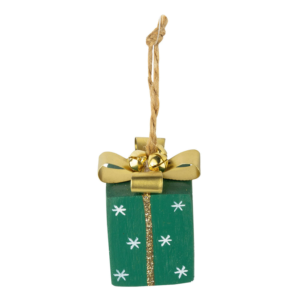 Ornement - Cadeau de Noël vert