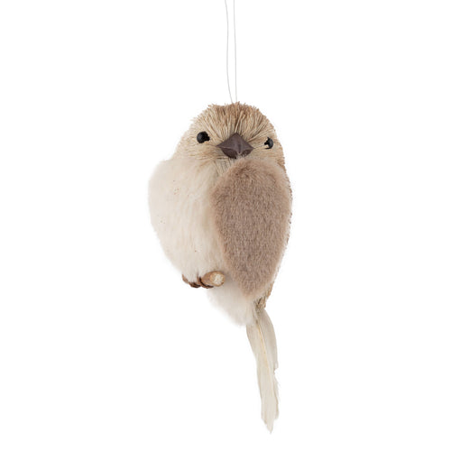Ornament - White & beige bird