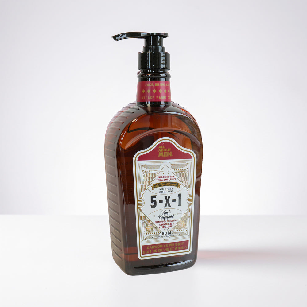 5-in-1 shower gel – Oak and whisky