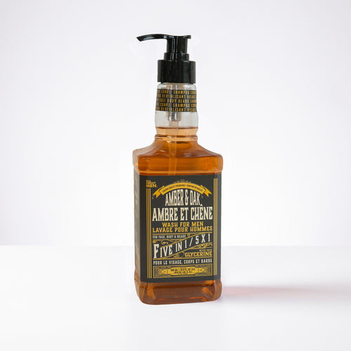 5-in-1 shower gel – smoked leather and cedar