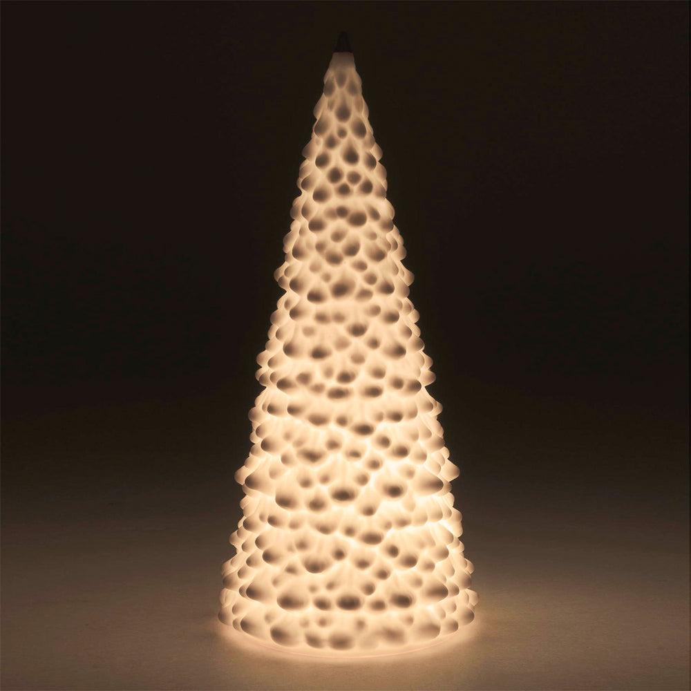 Illuminated ceramic fir tree - 10"