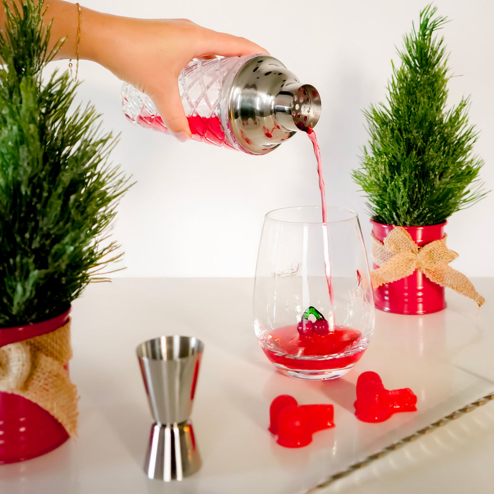 Verre sans pied - Cerise 3D