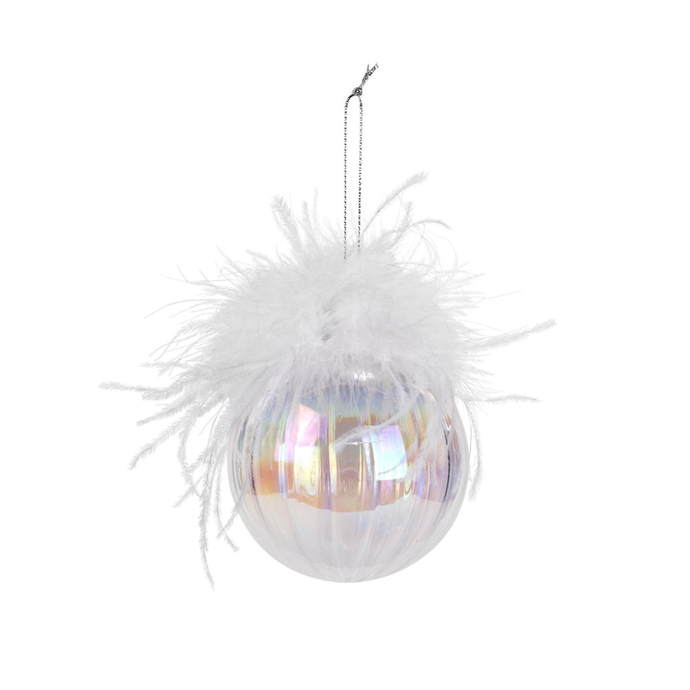 Christmas bauble - Feather & iridescent