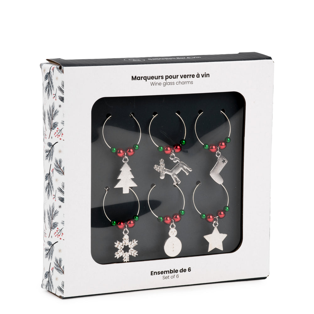 Glass markers (6) - Christmas