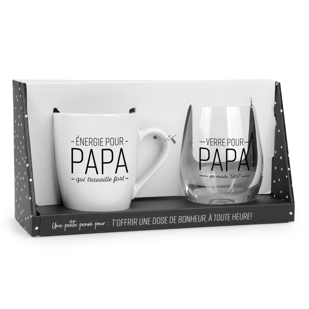 Wine glass & mug duo - Papa