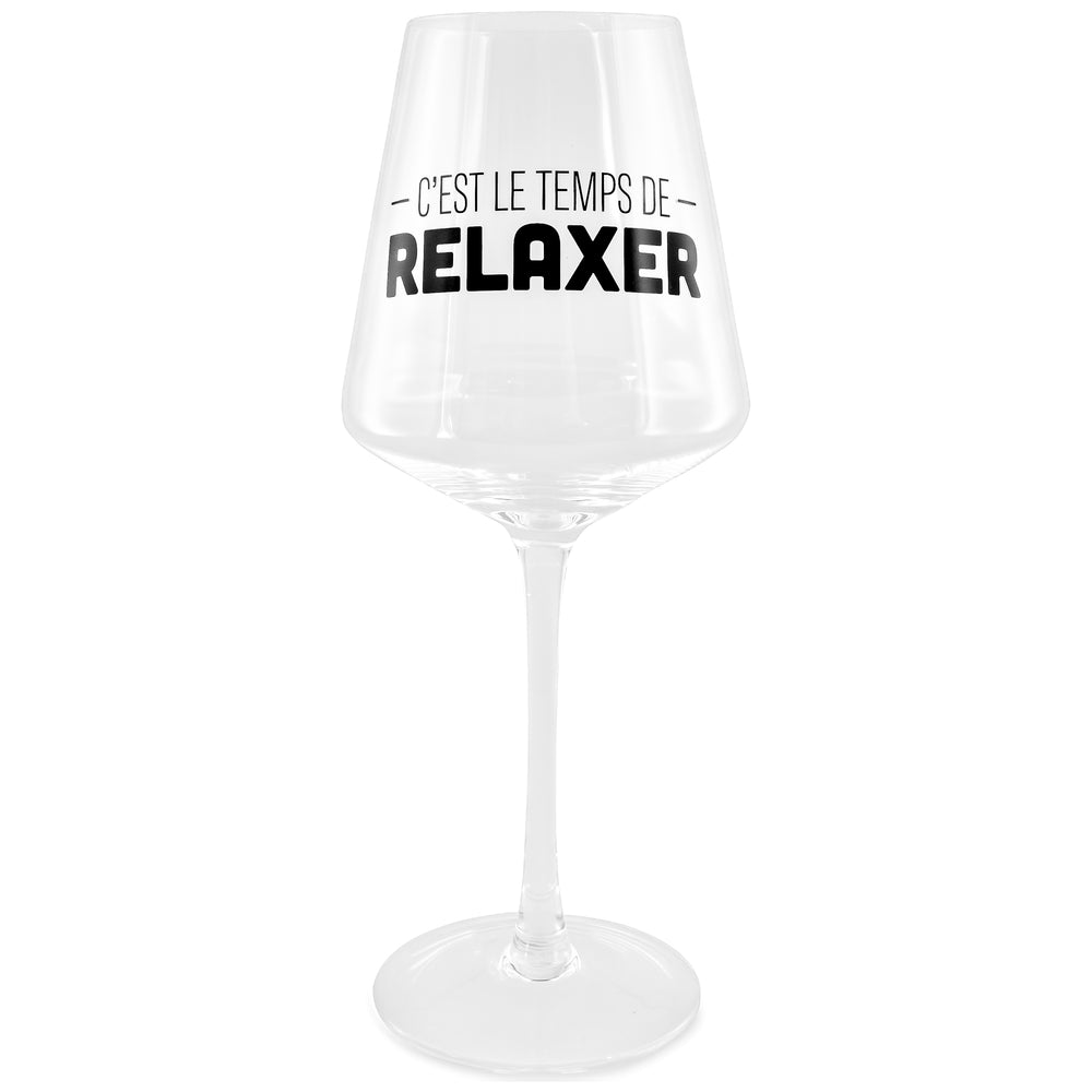 Verre à vin - C'est le temps de relaxer