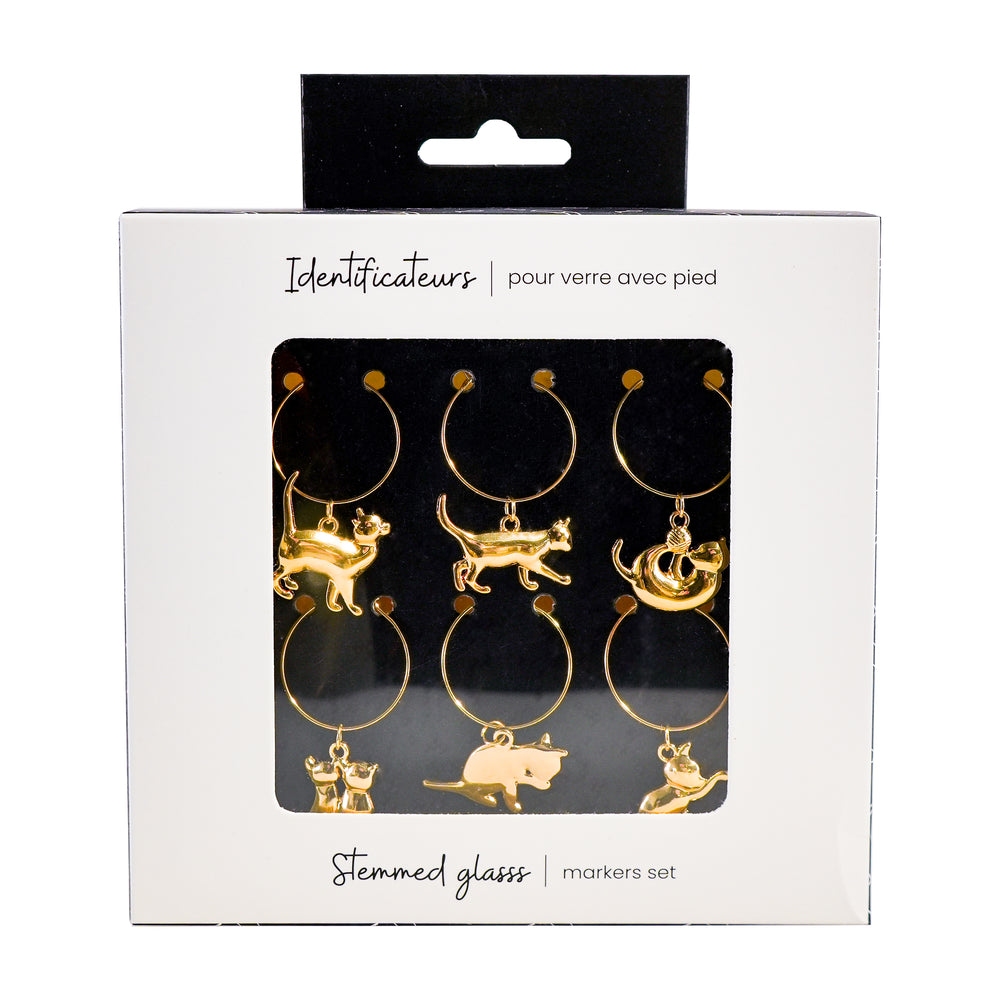Glass markers (6) - Cats