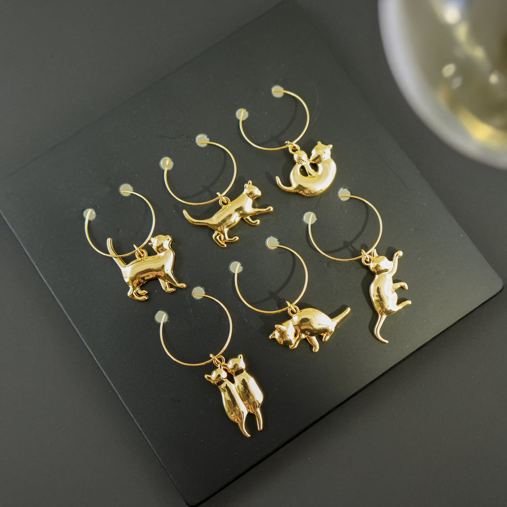 Glass markers (6) - Cats