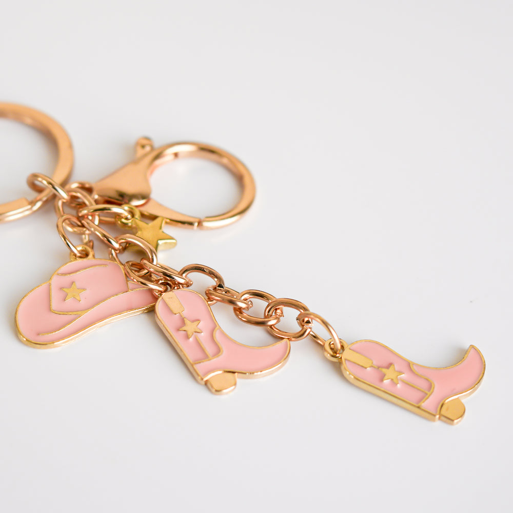 Porte-clé rose - Cowboy