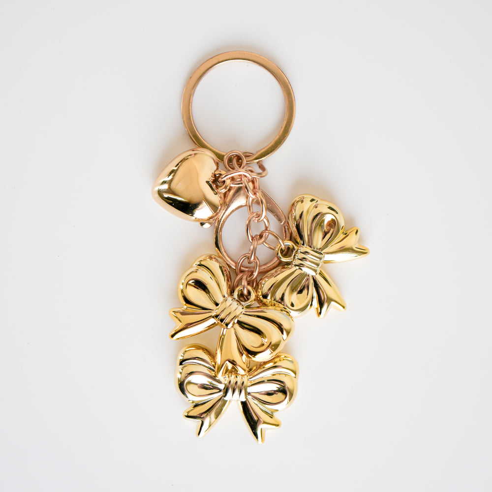 Porte-clé doré - Boucles