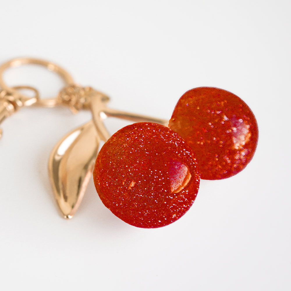 Porte-clé rouge - Cerises