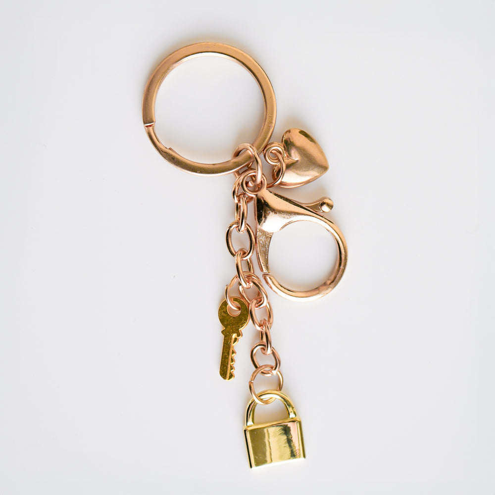 Porte-clé doré - Cadenas