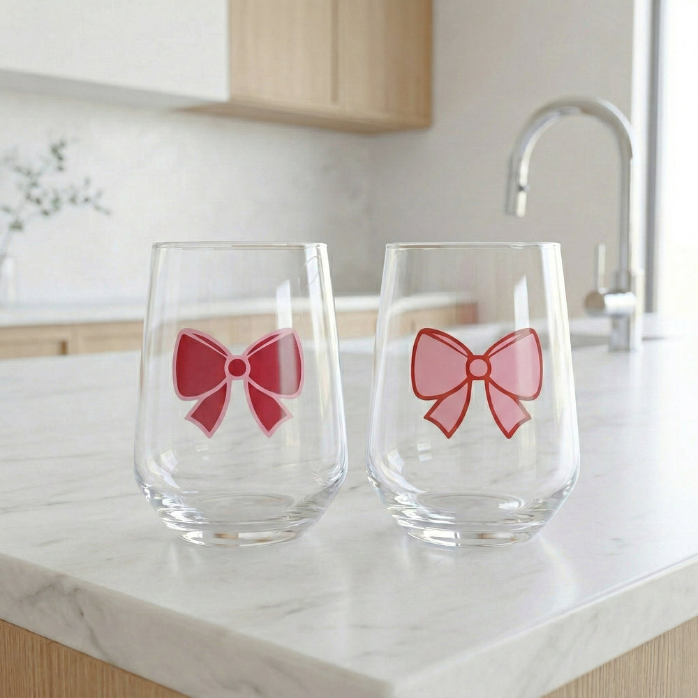 Duo of stemless wine glasses - Loop