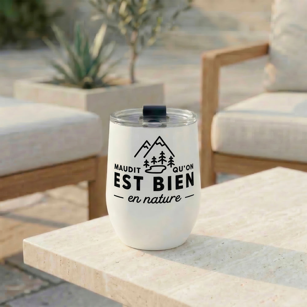 Stemless insulated wine glass - Damn... in nature