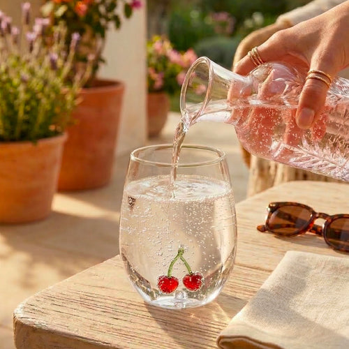 Stemless wine glass - 3D Strawberry