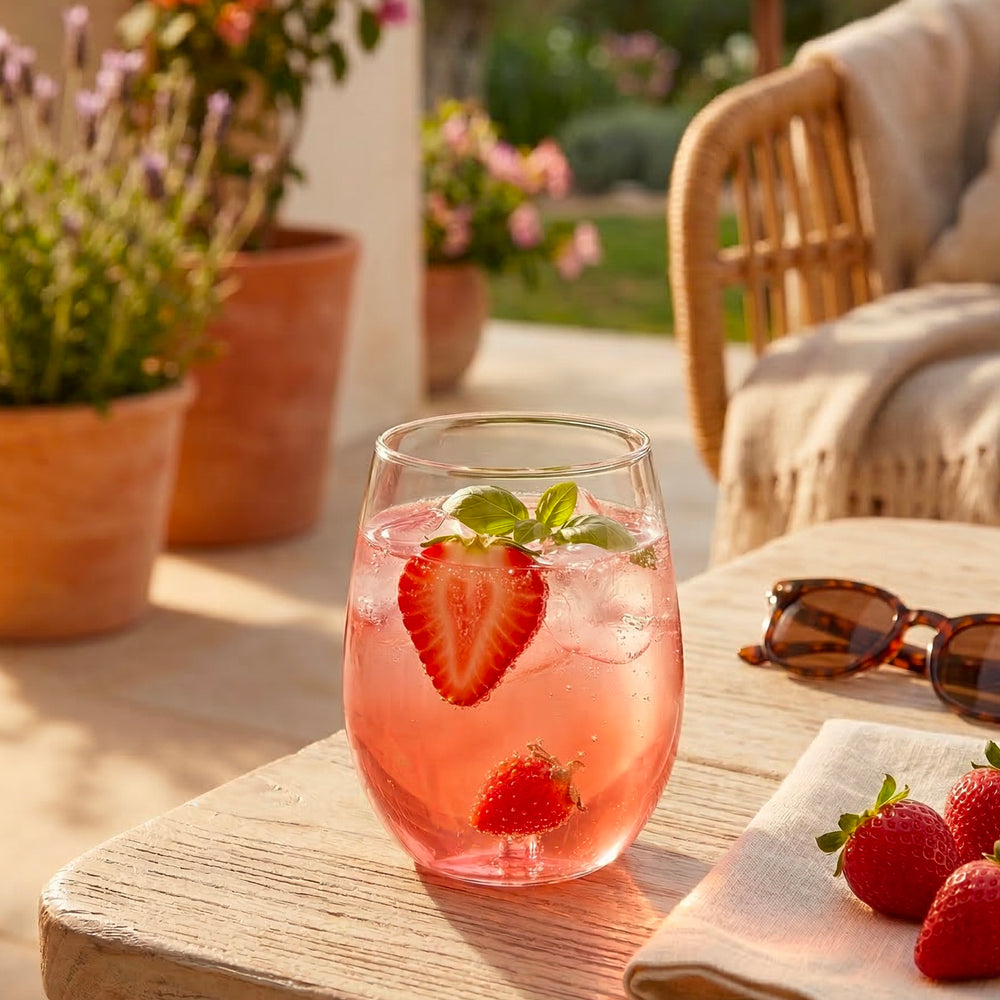 Stemless wine glass - 3D Cherry