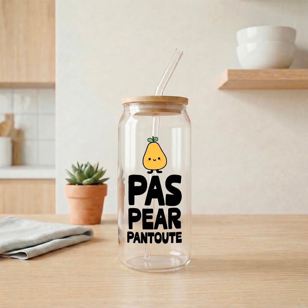 Glass with straw - No pear