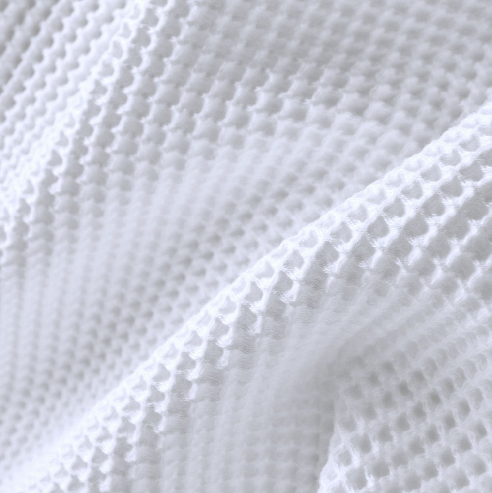 White waffle cotton throw - Celia