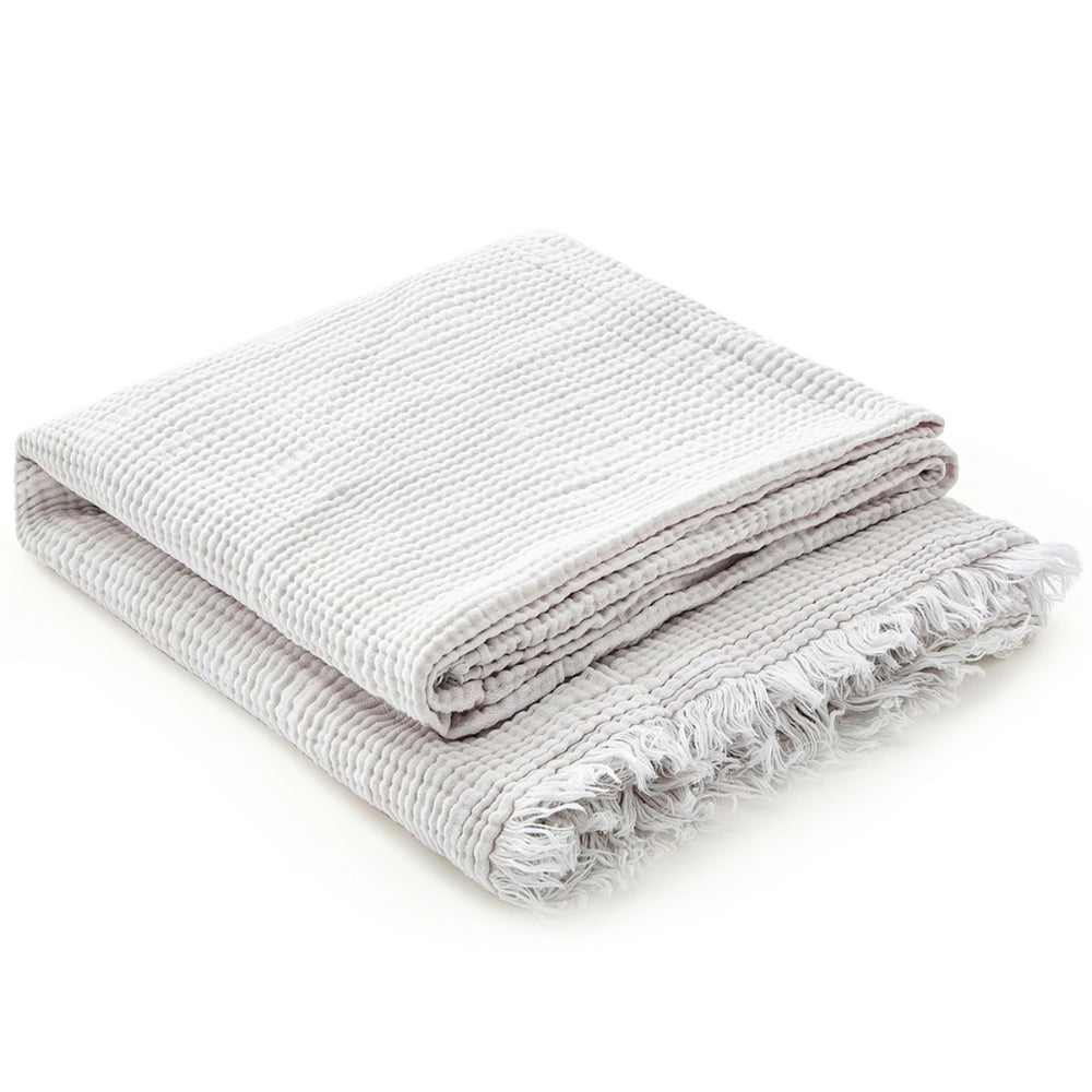Gray white throw #32