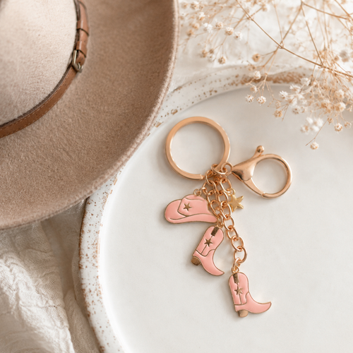 Porte-clé rose - Cowboy