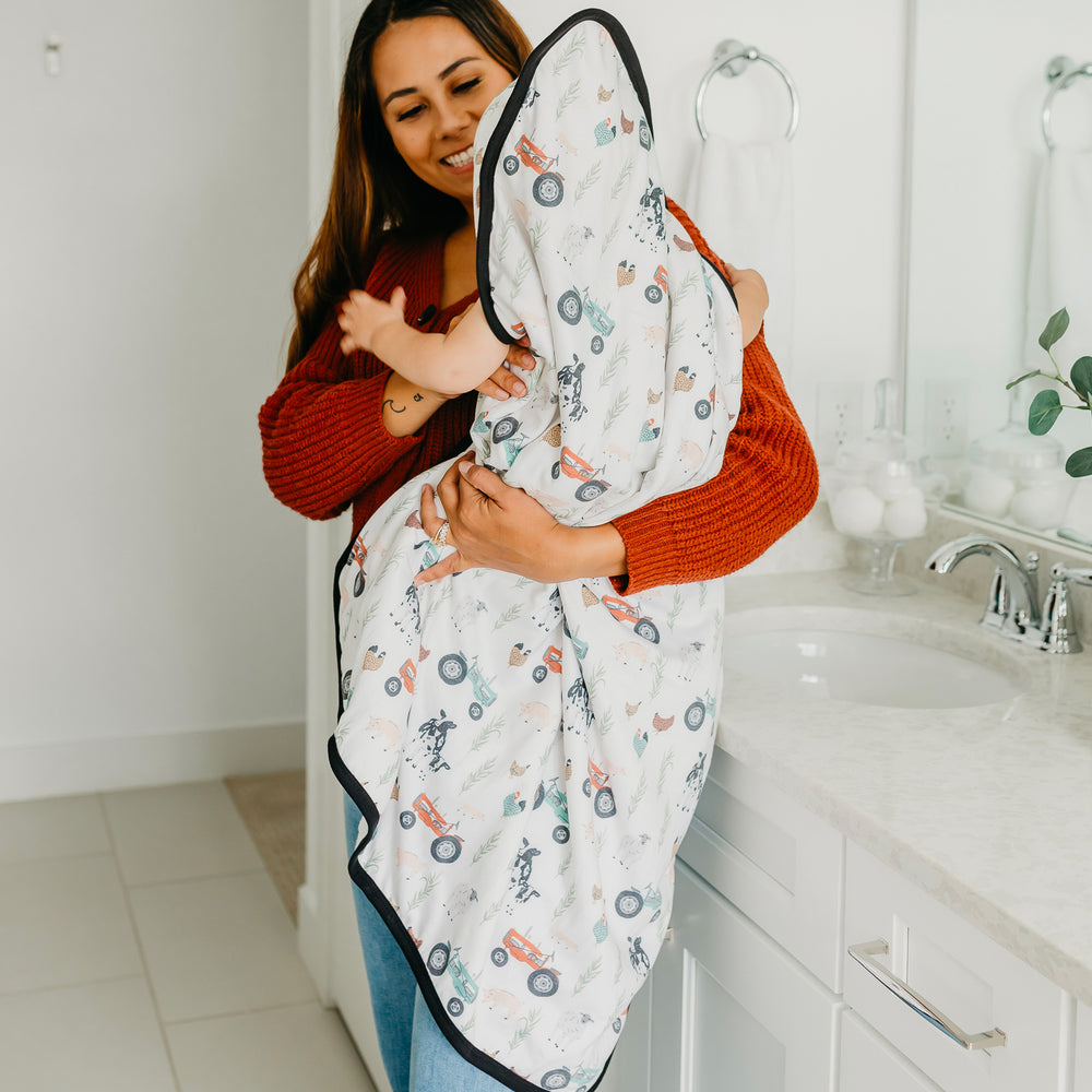 Hooded towel - Farm