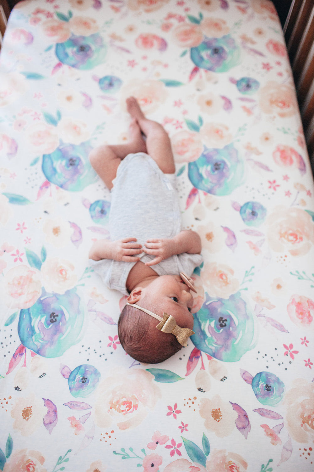 Crib fitted sheet - Bloom