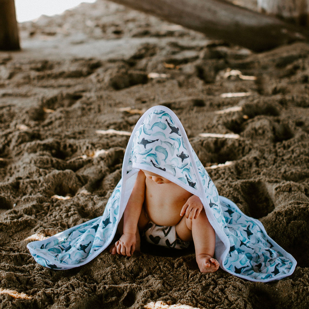 Hooded towel - Sea