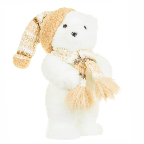 Ours polaire - Foulard & tuque beige