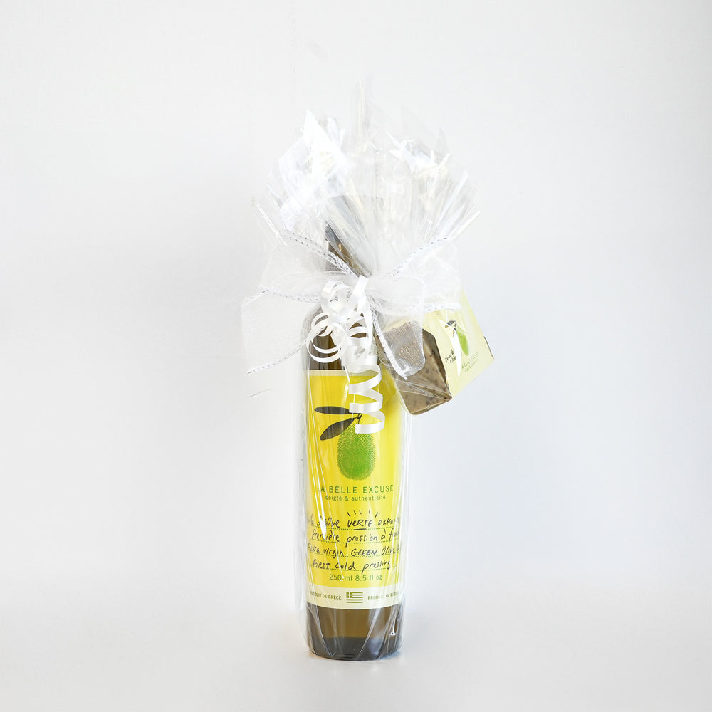 Ensemble-cadeau - Huile d'olive verte & savon