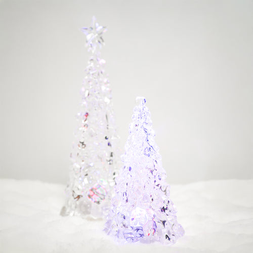 Grand sapin illuminé en acrylique