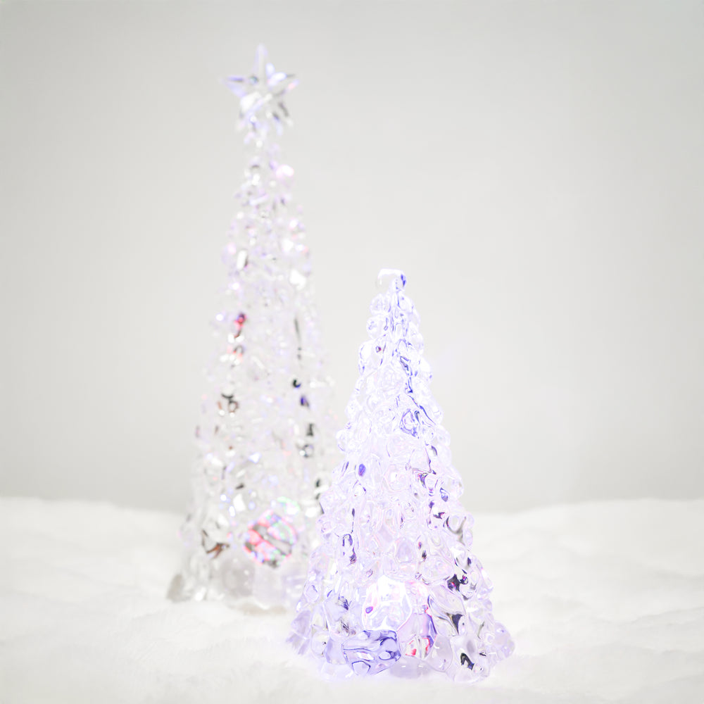 Grand sapin illuminé en acrylique