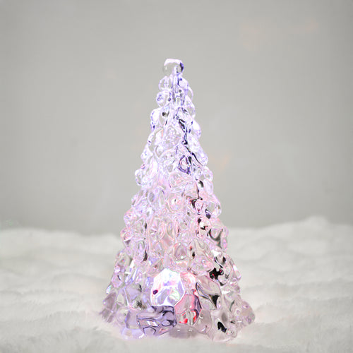 Petit sapin illuminé en acrylique