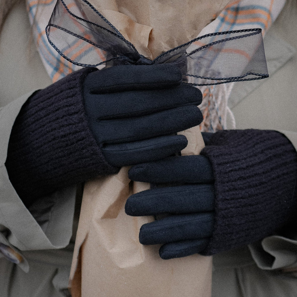 Gants noirs - Chauffe-poignets