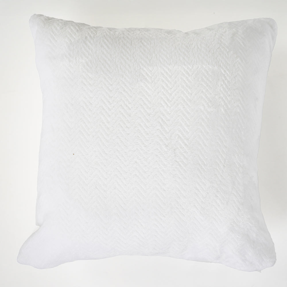 Coussin en microflanelle - Chevrons blancs