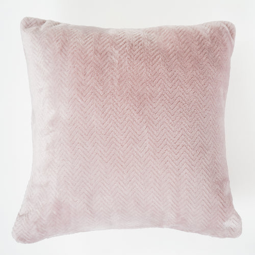 Microflannel cushion - Pink chevrons