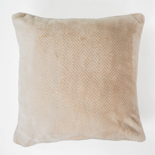 Microflannel cushion - Taupe chevrons