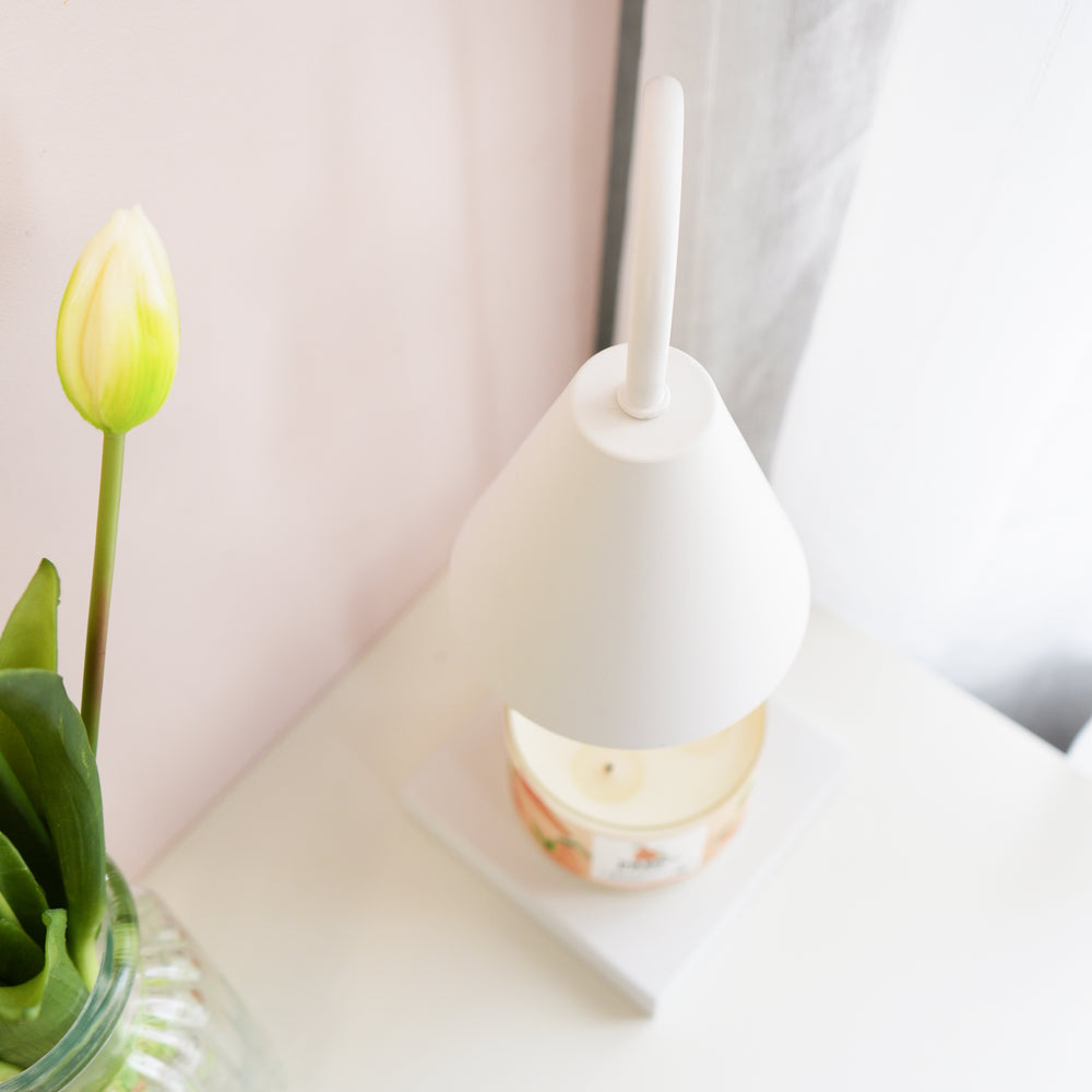 Lampe chauffante pour chandelle - Blanche