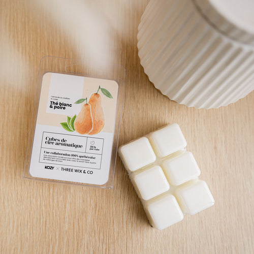 Cubes de cire - Thé blanc & poire