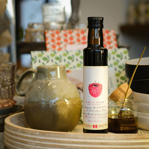 Vinaigre de framboise et balsamique blanc