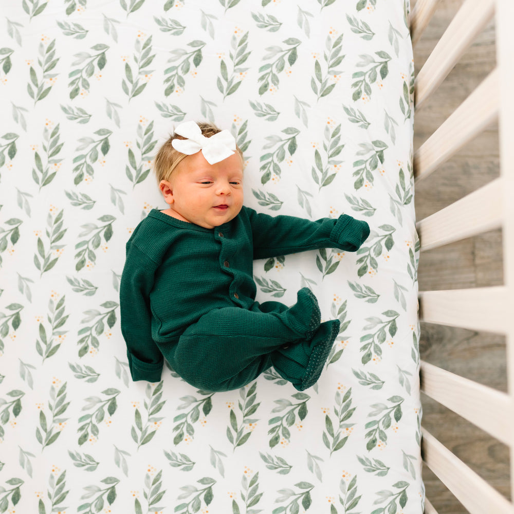 Crib fitted sheet - Fern