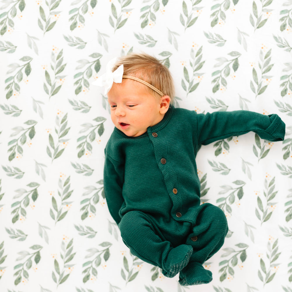 Crib fitted sheet - Fern