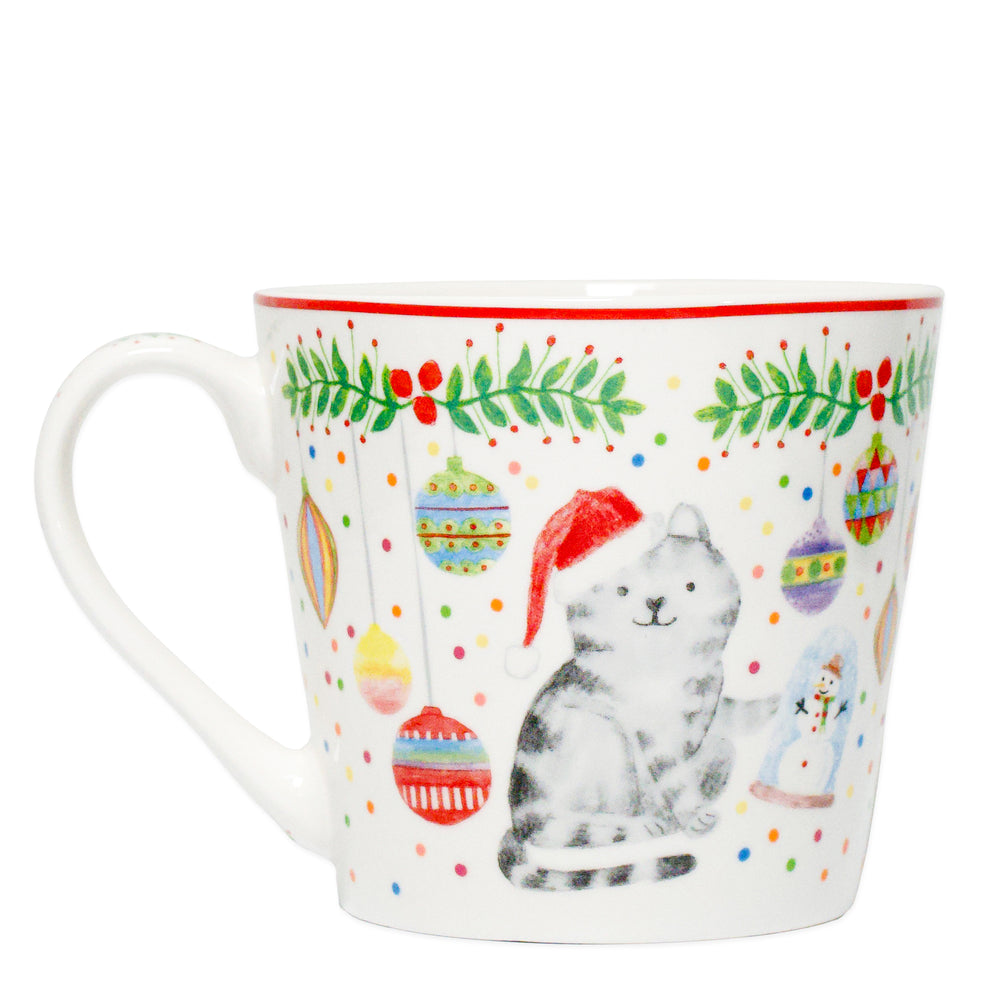 Tasse de Noël vintage - Chat