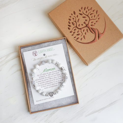 Bracelet message "Mom" - Gray