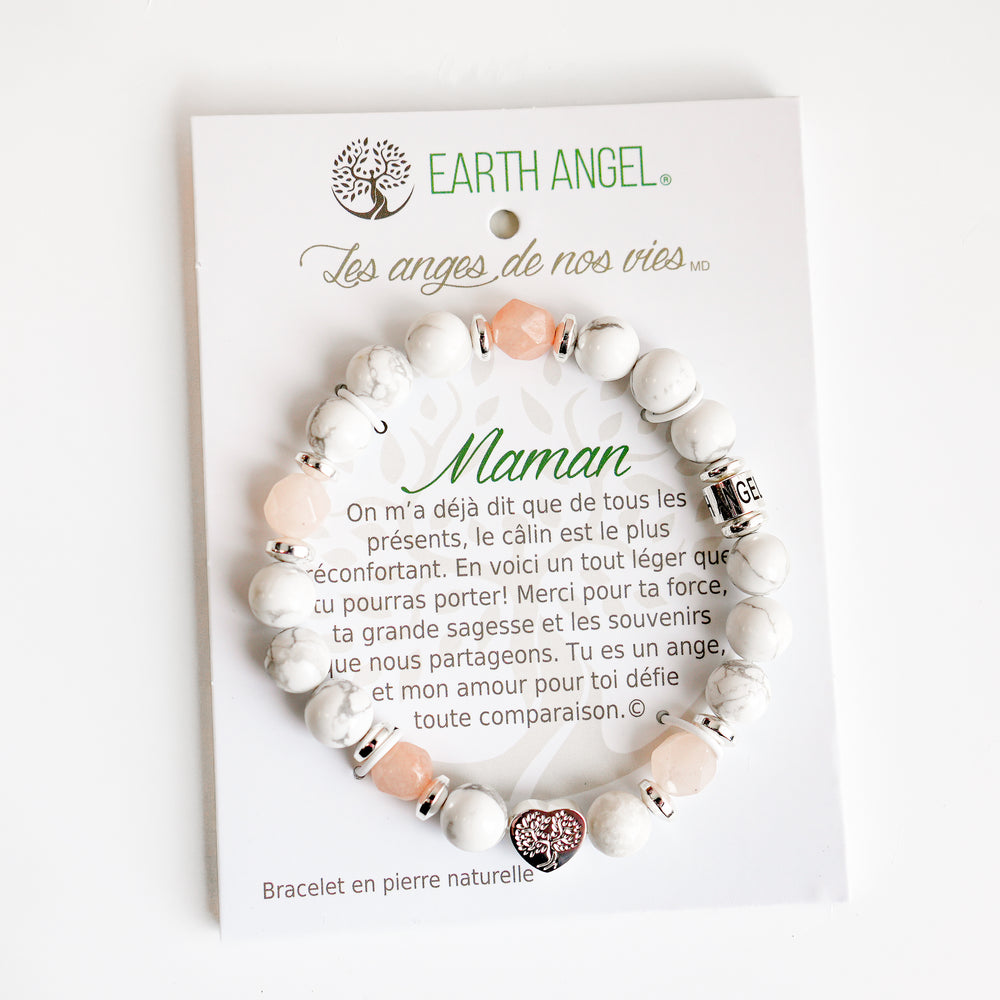 Bracelet message "Mom" - Pink