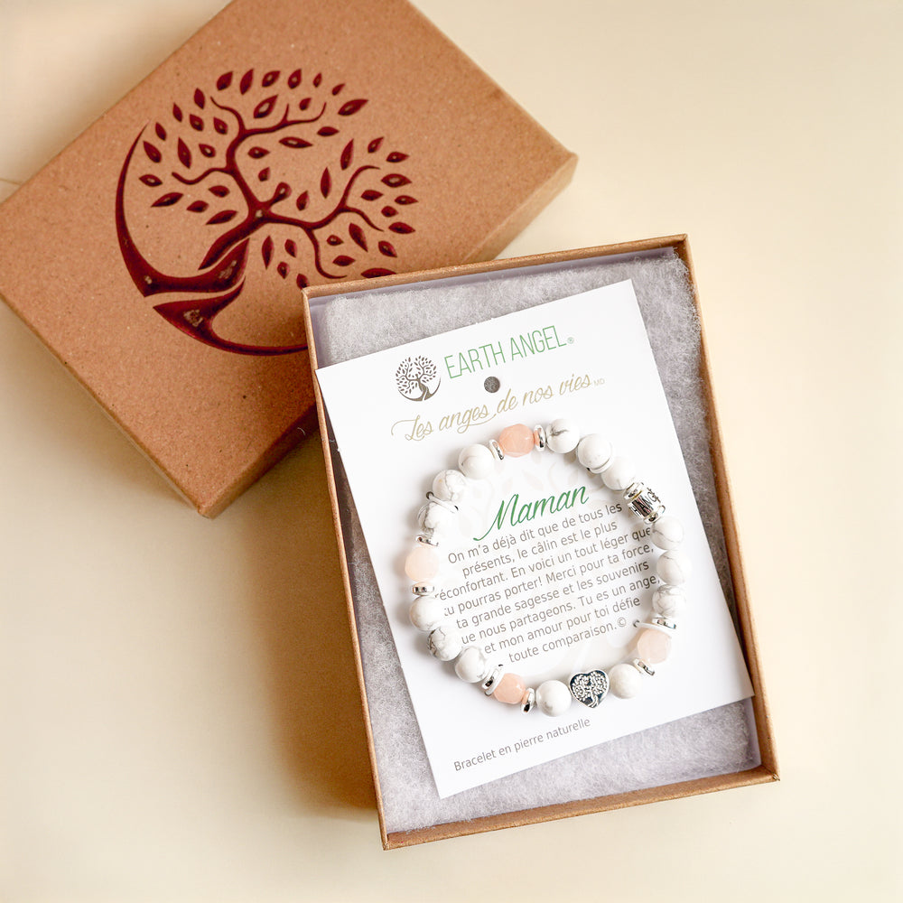 Bracelet message "Mom" - Pink