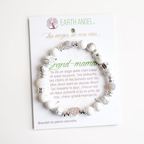 Bracelet message "Grand-maman" - Gray